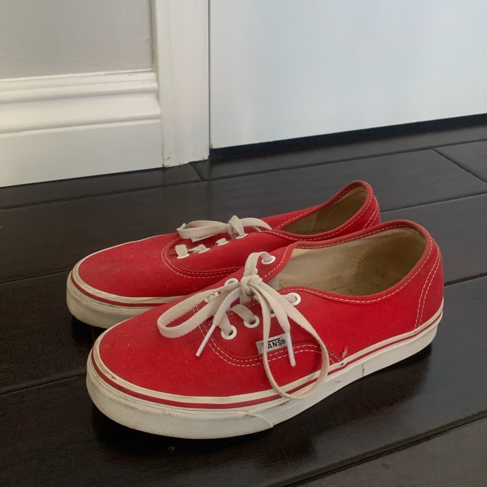 Red vans women’s size 7